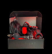 Be MY KINKSTER. Kit featuring faux fur anal plug, satin blindfold, the rose clitoral sucker, cock ring and nipple clamps.