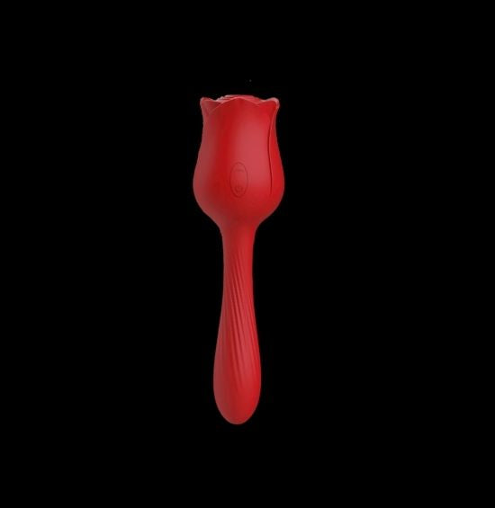 La Flor, the versatile dildo and clitoral sucker made of body-safe silicone with blooming head and stem for internal and external stimulation. Features 5 sucking pulsations and 10 vibration patterns. Waterproof and USB rechargeable.