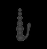 A+ Anal Vibrator in Black. 100% Silicone, 10 Vibration Patterns, Splash / Waterproof Anal Vibrator,  Remote Controlled Anal Vibrator, USB Rechargeable Anal Vibrator Angle 1.  Find high quality sex toys for everyone at alittlekinky.co. Shop KINK.